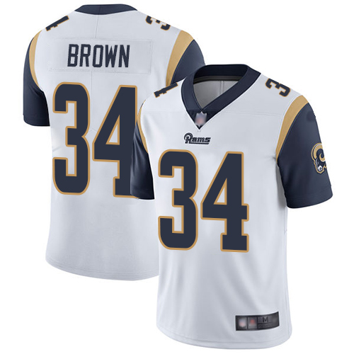 Los Angeles Rams Limited White Men Malcolm Brown Road Jersey NFL Football #34 Vapor Untouchable->los angeles rams->NFL Jersey